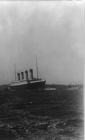 The S.S. OLYMPIC, 1911: Entering the Narrows of New York Harbor