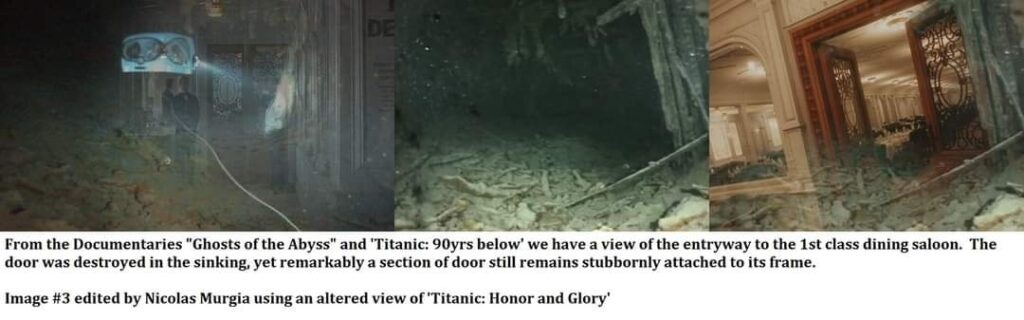 First class entry way to the dining saloon on Titanic Wreck