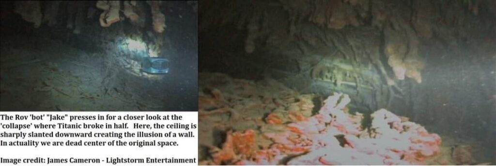 Titanic Wreck collapse and ROV bot Jake