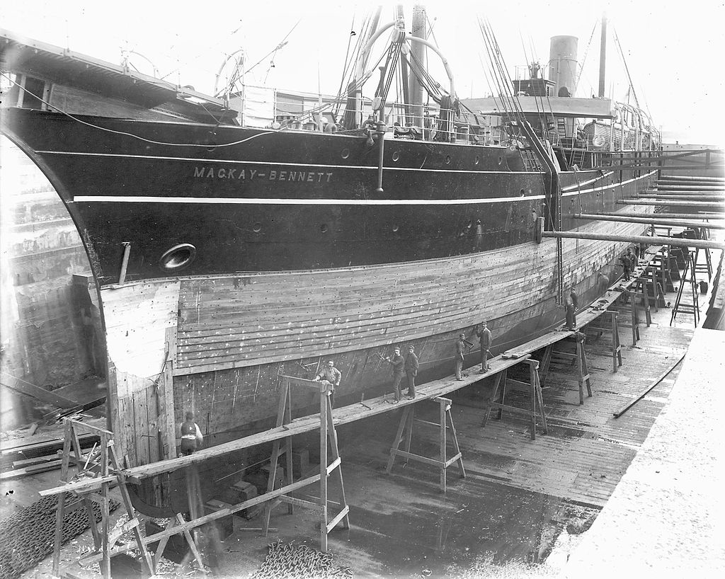 The cable ship (CS) Mackay-Bennett docked in Halifax
