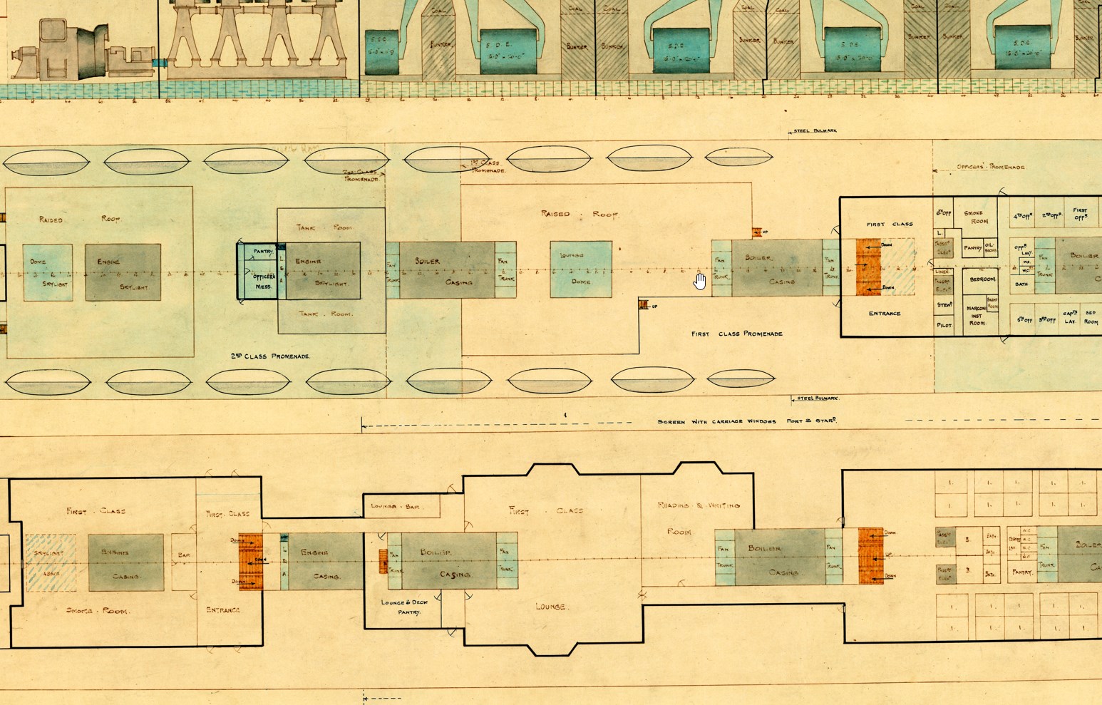 The Olympic Class Design "D" Exterior from the Titanic Connections Archive