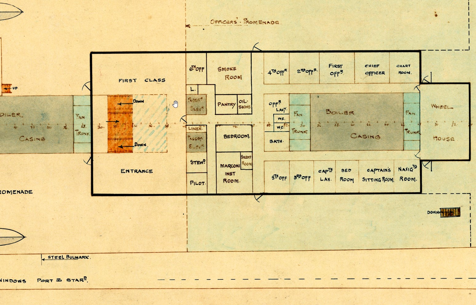 The Olympic Class Design "D" Exterior from the Titanic Connections Archive