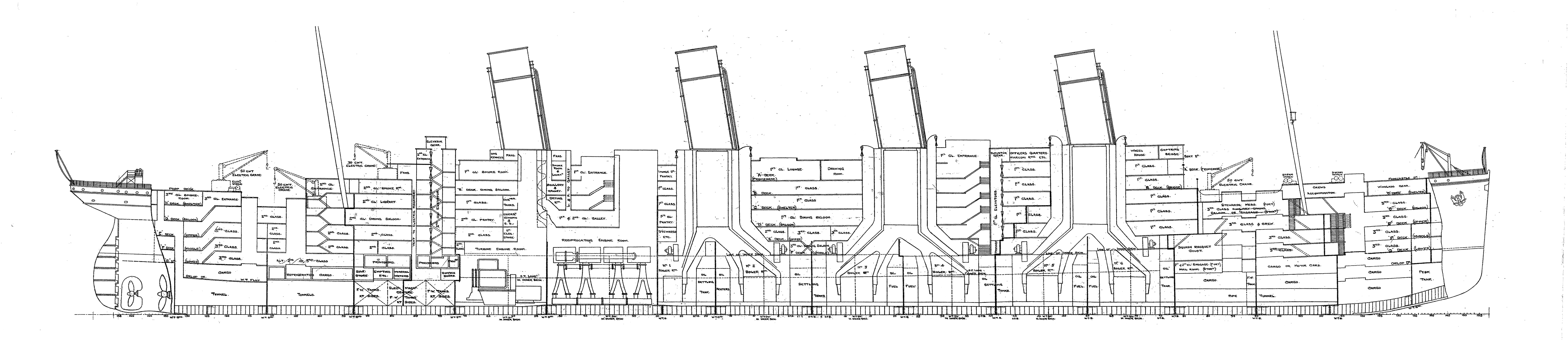 Titanic schematic